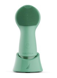 Nautica PC130 Sonic 400 mAH Tüm Ciltler İçin Tek Başlıklı Fırçalı Silikon Şarjlı Titreşimli Yüz Temizleme Cihazı Yeşil