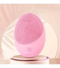 Fasto Beauty Ultrasonik 300 mAH Tüm Ciltler İçin Tek Başlıklı Fırçalı Silikon Şarjlı Titreşimli Yüz Temizleme Cihazı Pembe