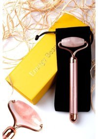 Energy Beauty Tüm Ciltler İçin Çift Başlıklı Pilli Titreşimli Yüz Temizleme Cihazı Pembe