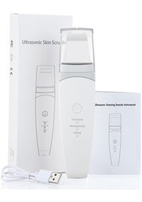 Happyplanet Ultrasonik Tüm Ciltler İçin Tek Başlıklı Şarjlı Titreşimli Yüz Temizleme Cihazı Beyaz