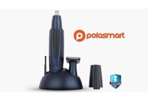 Polosmart Tüm Ciltler İçin 3 Başlıklı Fırçalı Silikon Pilli Titreşimli Yüz Temizleme Cihazı Mavi