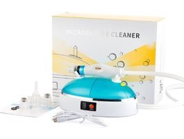 The Beauty Store 2600 mAH Tüm Ciltler İçin 8 Başlıklı Buharlı Şarjlı Titreşimli Vakumlu Yüz Temizleme Cihazı Mavi-Pembe