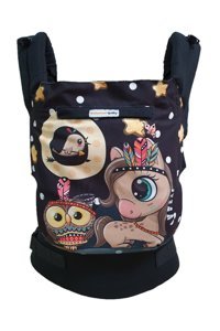 Solomombaby Sevimli At Ergonomik 20 kg Kapasiteli Her Yöne Kanguru Siyah