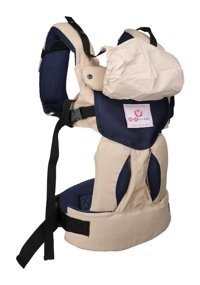 Momella Baby Ergonomik 15 kg Kapasiteli Yenidoğan Kanguru Bej-Lacivert