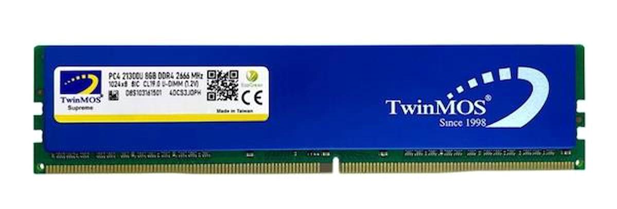 Twinmos MDD48GB2666DBR 8 GB DDR4 1x8 2666 MHz Ram