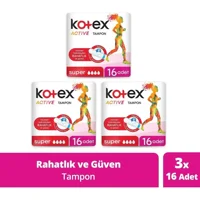 Kotex Active Süper Tampon 3x16'lı