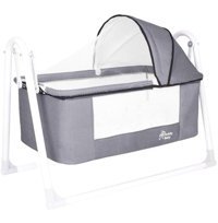 Chubby Baby First Class Metal 15 kg Dikdörtgen Yataklı Sallanan Portatif Beşik Füme