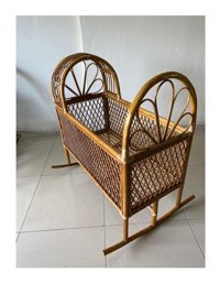 Klas Bambu Bambu 15-36 kg Dikdörtgen Sallanan Portatif Beşik Çok Renkli