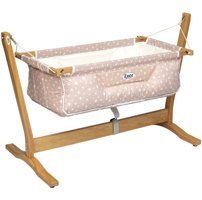 Exor Baby Gondol Ahşap 15 kg Dikdörtgen Sallanan Hamak Beşik Pembe
