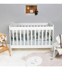 Baby Plus Mdf - Yonga Levha Dikdörtgen Sallanan Karyola Beşik Beyaz