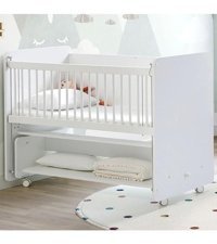 Baby When B11090 Mdf - Yonga Levha Dikdörtgen Tekerlekli Sallanan Anne Yanı Beşik Beyaz