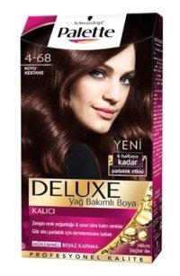 Palette Deluxe 4.68 Koyu Kestane Amonyaksız Krem Saç Boyası 12x99 ml