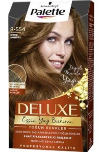 Palette Deluxe 8.554 Dore Kumral Amonyaksız Krem Saç Boyası 3x99 ml