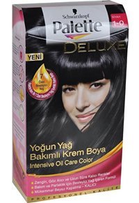 Palette Deluxe 1.0 Siyah Amonyaksız Krem Saç Boyası 4x99 ml