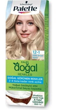 Palette Kalıcı Doğal 12.1 Küllü Buzul Sarısı Amonyaksız Krem Saç Boyası 99 ml