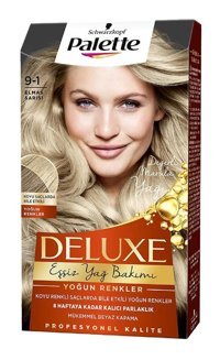 Palette Deluxe 9.1 Elmas Sarısı Amonyaksız Krem Saç Boyası 3x99 ml