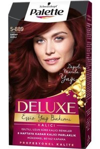 Palette Deluxe 5.889 Şarap Kızılı Amonyaksız Krem Saç Boyası 3x99 ml