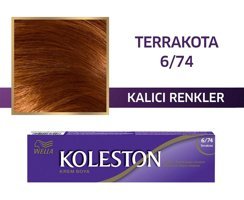 Wella Koleston Single 6.74 Terracotta Sarısı Organik Krem Saç Boyası 60 ml
