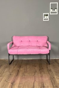Berta Concept Nora Metal İkili Bahçe Koltuğu Pembe