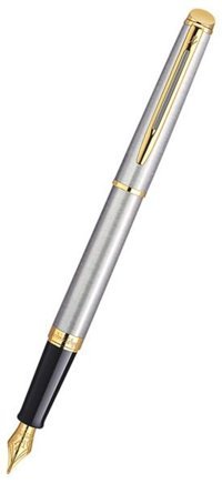 Waterman Hemisphere10 S0920330 Kartuşlu Çelik Doldurulabilir Altın Kaplama M Uç Mavi Dolma Kalem