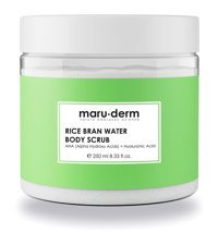 Maru.derm Pirinç Suyu Vücut Siyah Nokta Karşıtı Leke Giderici Sıkılaştırıcı Partiküllü Kavanoz Yüz Peelingi 250 ml