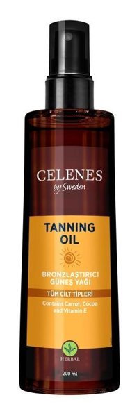 Celenes Yoğun Tüm Vücut İçin Güneşsiz Bronzlarştırıcı Yağ 200 ml