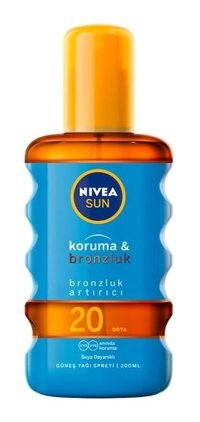 Nivea Sun Yoğun 20 Faktör Tüm Vücut İçin Bronzlaştırıcı Sprey 200 ml