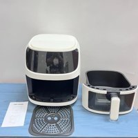 Lebeigo Airfryer 8 lt Tek Hazneli Izgara Yapan Yağsız Sıcak Hava Fritözü Beyaz