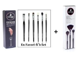 Nascita 6'lı Nas110 Set + 49 Aydınlatıcı Makyaj Fırça Seti