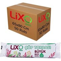 Lixo Büyük Boy 65x80 cm 10x50 Adet Çöp Poşeti