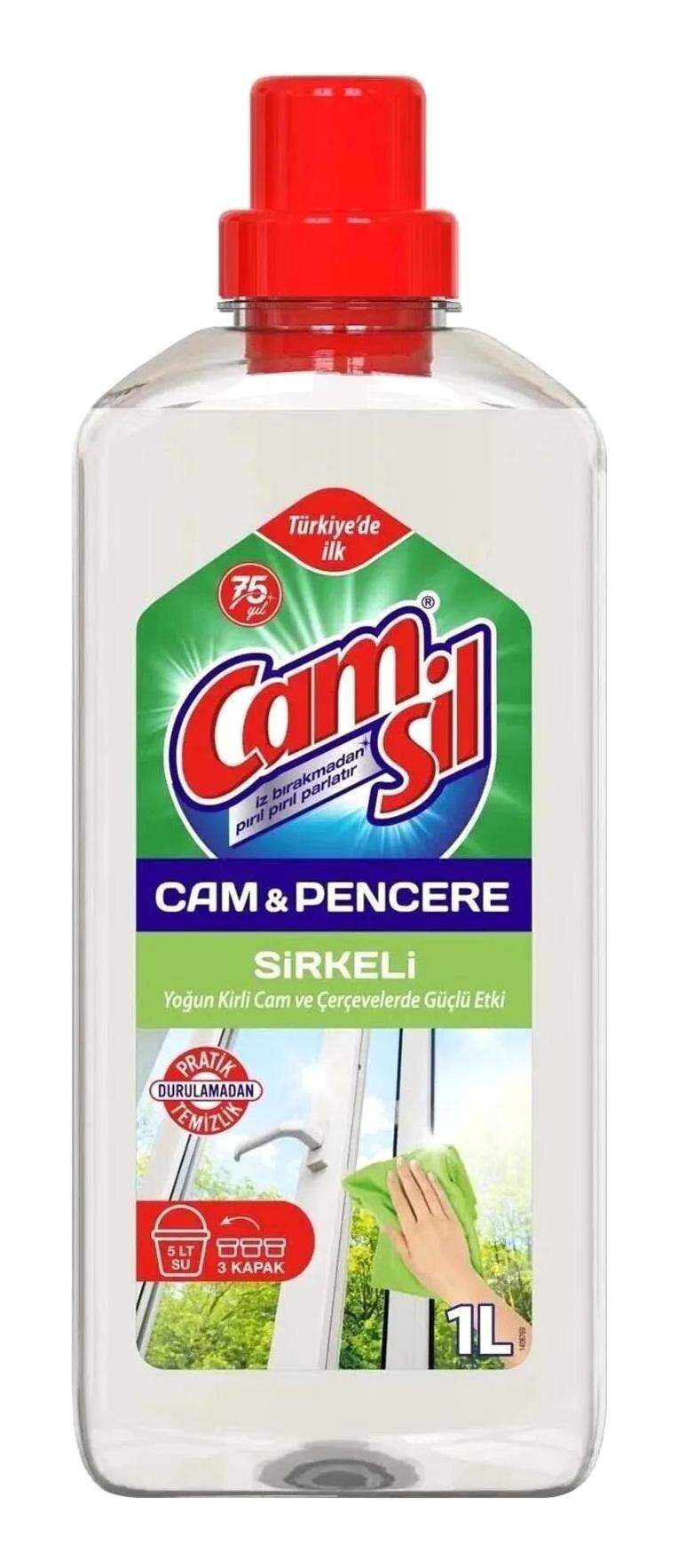 Camsil Sirkeli Cam Temizleyici Sıvı 1lt