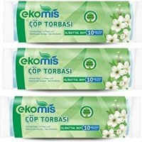 Ekomis Battal Boy 72x93 cm 3x10 Adet Çöp Poşeti