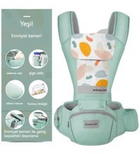 Happy Planet Kkc 25 kg Kapasiteli Oturaklı Her Yöne Yenidoğan Kanguru Yeşil