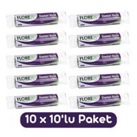 Florex Büyük Boy 65x80 cm 10x10 Adet Çöp Poşeti