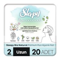 Sleepy Bio Natural Premium Plus Organik İnce Antialerjik 20'li Hijyenik Ped 1 Adet