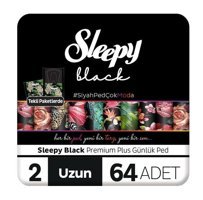 Sleepy Black Premium Plus Organik İnce Antialerjik 64'lü Hijyenik Ped 1 Adet