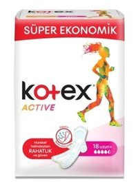 Kotex Active İnce 18'li Hijyenik Ped 1 Adet