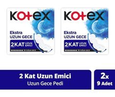 Kotex Ultra Extra İnce 9'lu Hijyenik Ped 2 Adet
