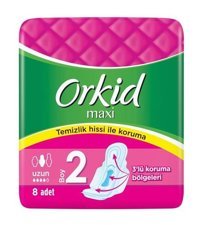Orkid Maxi İnce 8'li Hijyenik Ped 1 Adet