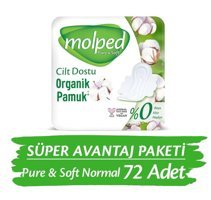Molped Pure&Soft Organik İnce Antialerjik 24'lü Hijyenik Ped 3 Adet