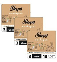 Sleepy Ecologic Premium Plus Organik İnce Antialerjik 18'li Hijyenik Ped 3 Adet