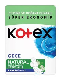 Kotex Natural Ultra Quadro Organik İnce Antialerjik 14'lü Hijyenik Ped 12 Adet