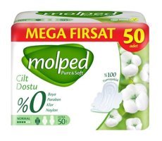 Molped Pure&Soft Organik İnce Antialerjik 50'li Hijyenik Ped 1 Adet