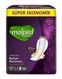Molped Bariyer İnce 16'lı Hijyenik Ped 1 Adet