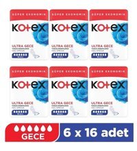 Kotex Ultra Quadro Süper İnce 16'lı Hijyenik Ped 6 Adet