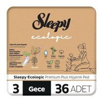 Sleepy Ecologic Premium Plus Organik İnce Antialerjik 36'lı Hijyenik Ped 1 Adet