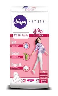 Sleepy Natural Slim Organik Ekstra İnce 22'li Hijyenik Ped 1 Adet