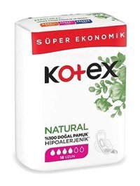 Kotex Natural Organik İnce 18'li Hijyenik Ped 1 Adet