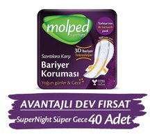 Molped Super Night İnce 20'li Hijyenik Ped 2 Adet