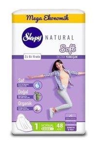 Sleepy Natural Soft Organik İnce 48'li Hijyenik Ped 1 Adet
